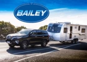 Bailey Logo & caravan | NSW Caravan Camping Holiday Supershow